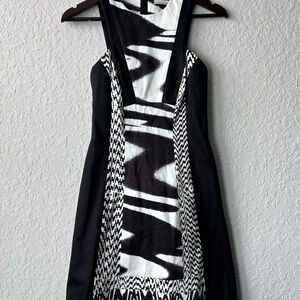 Karen Mullen Black and White Patterned Women's Dress